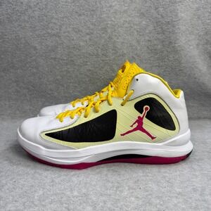 Nike Jordan Flight Speed Mens Basketball Shoes White Yellow Pink Size 11.5